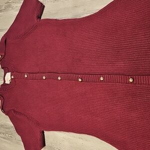 French Connection Burgundy Sweater Dress